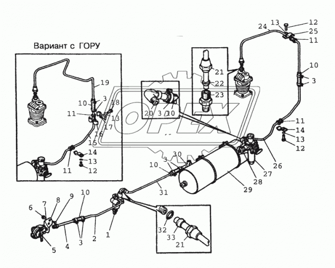 70-3506454 Трубка (сталь) ф14; без наконеч. L=560 и гаек, ВД МТЗ РУП